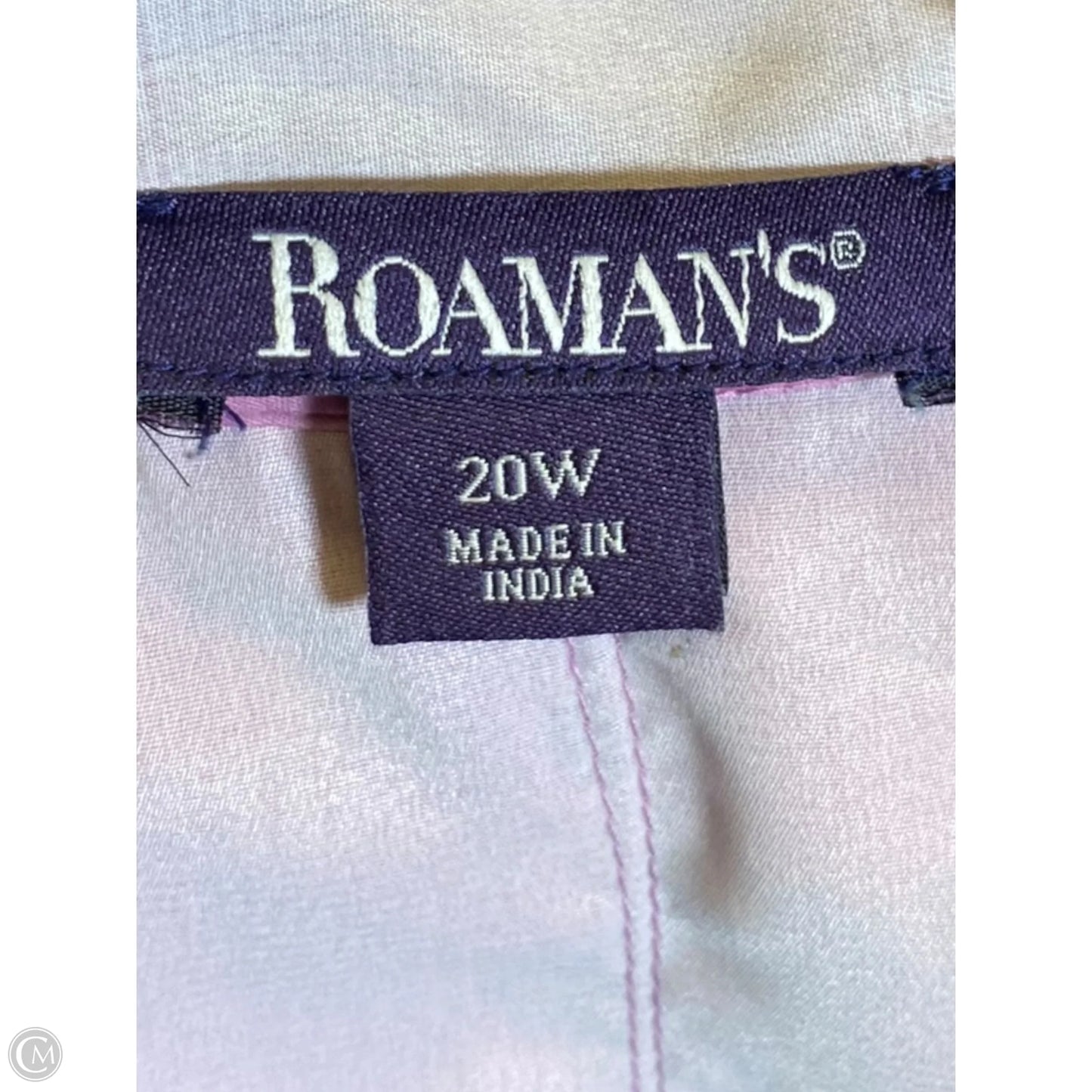 Top 3/4 Sleeve By Roamans In Floral Print, Size: 20