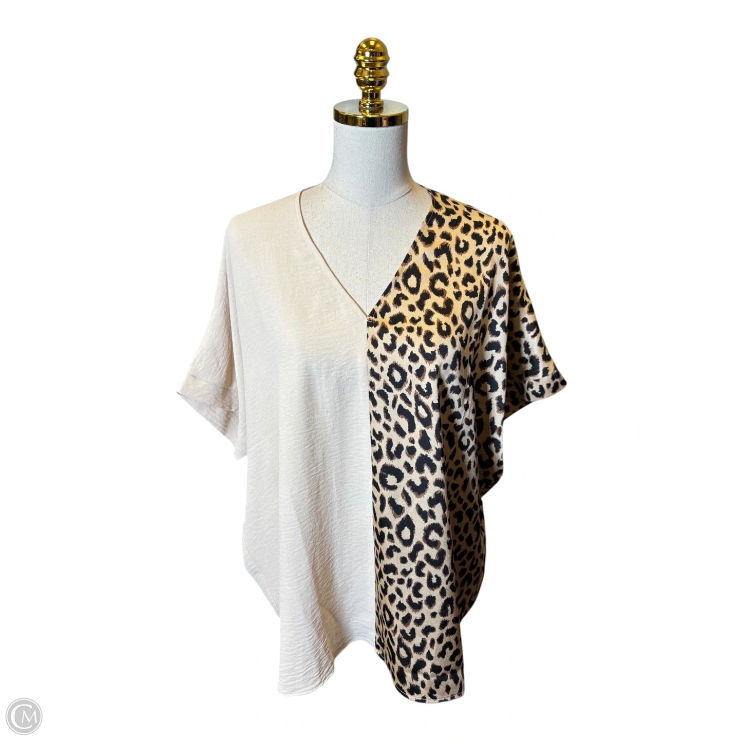 Top Short Sleeve By Jodifl In Animal Print, Size: M