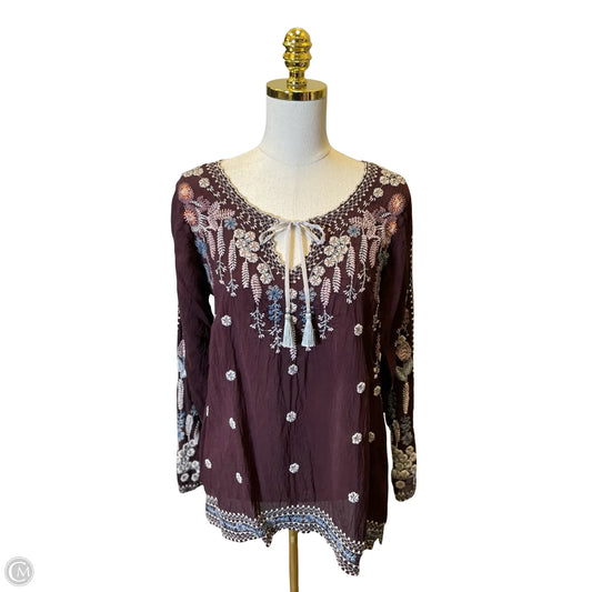 Top Long Sleeve By Johnny Was In Multi-colored, Size: M