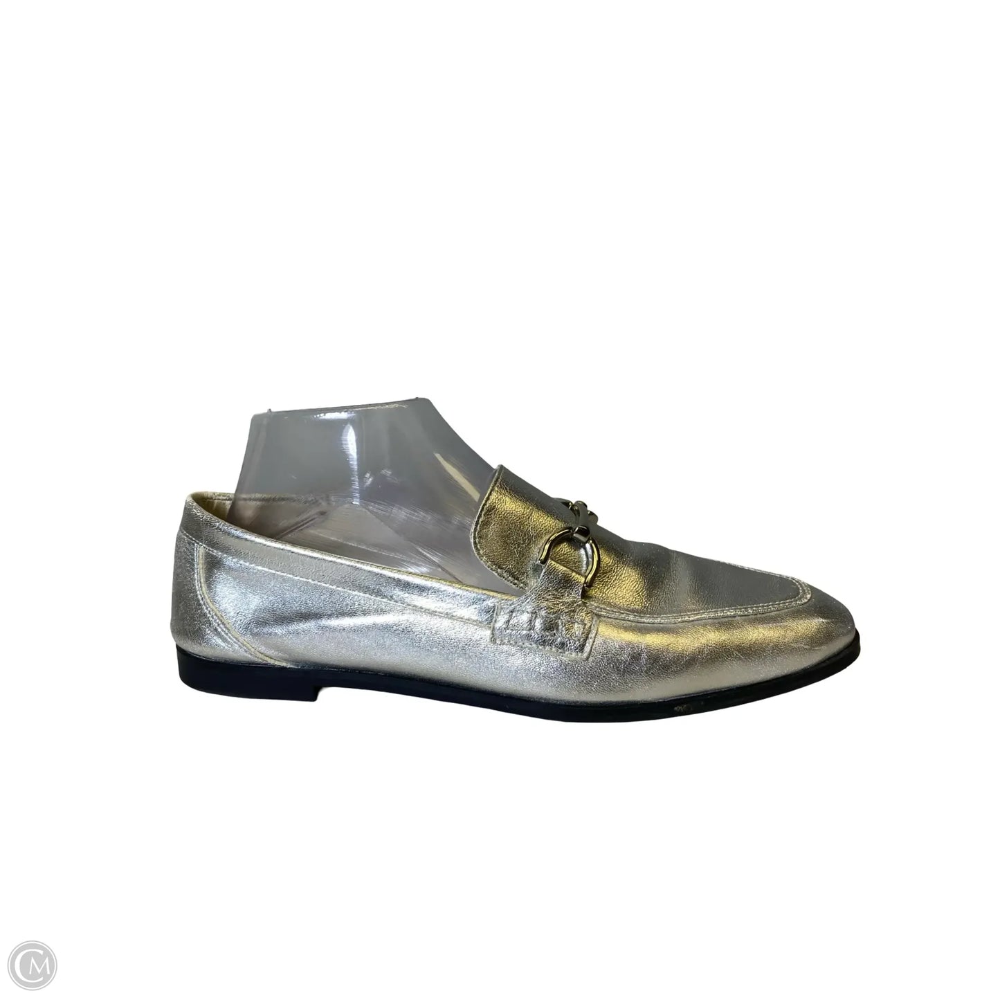 Shoes Flats By Zara In Silver, Size: 9.5