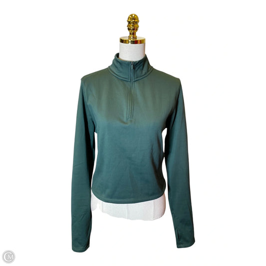 Athletic Top Long Sleeve Collar By Fabletics In Green, Size: Xl