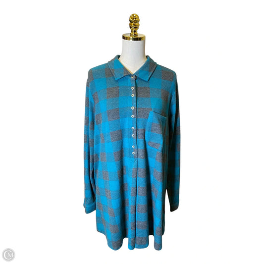 Sweater By Soft Surroundings In Checkered Pattern, Size: 1x