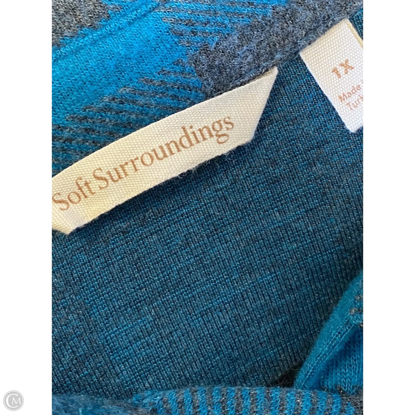 Sweater By Soft Surroundings In Checkered Pattern, Size: 1x