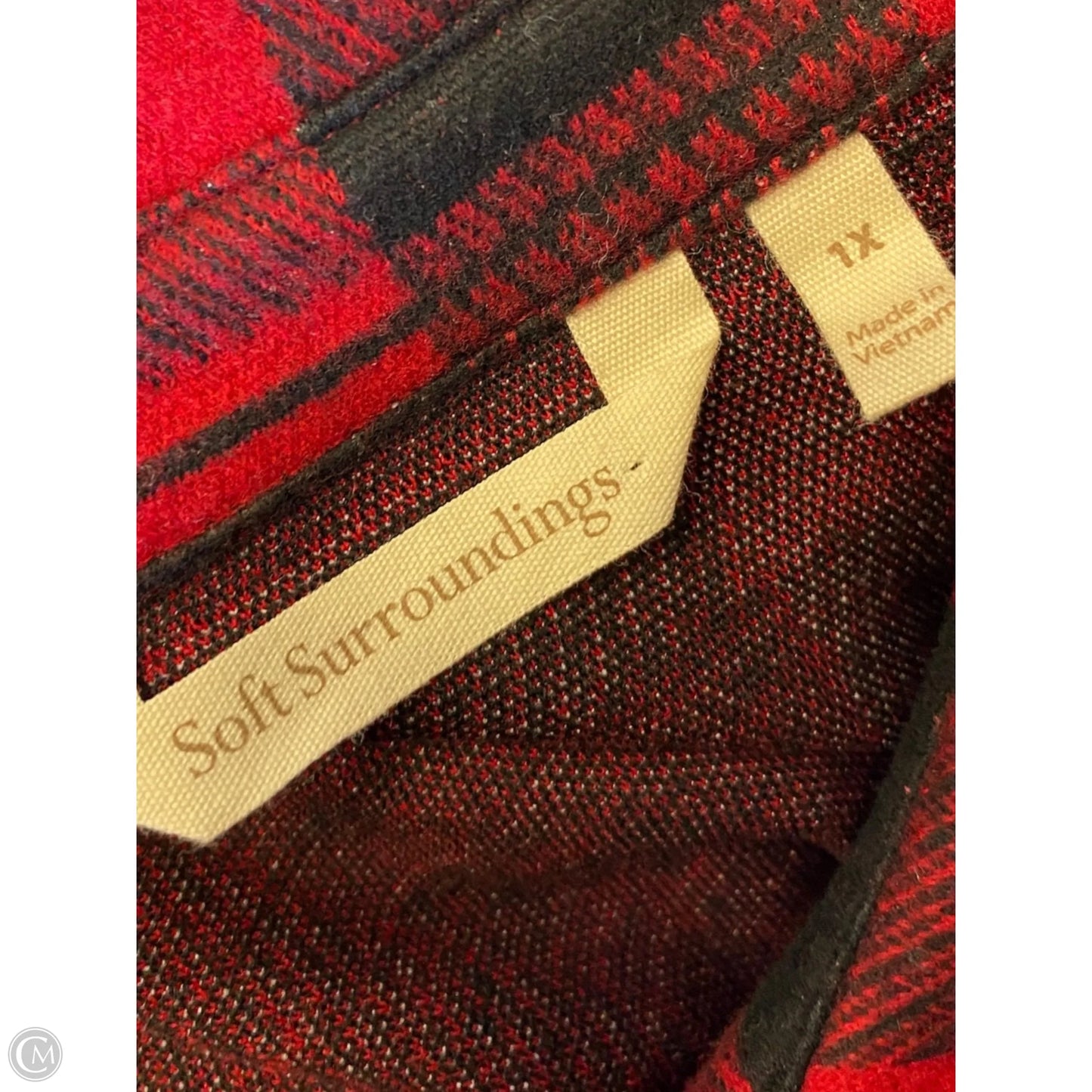 Sweater By Soft Surroundings In Checkered Pattern, Size: 1x