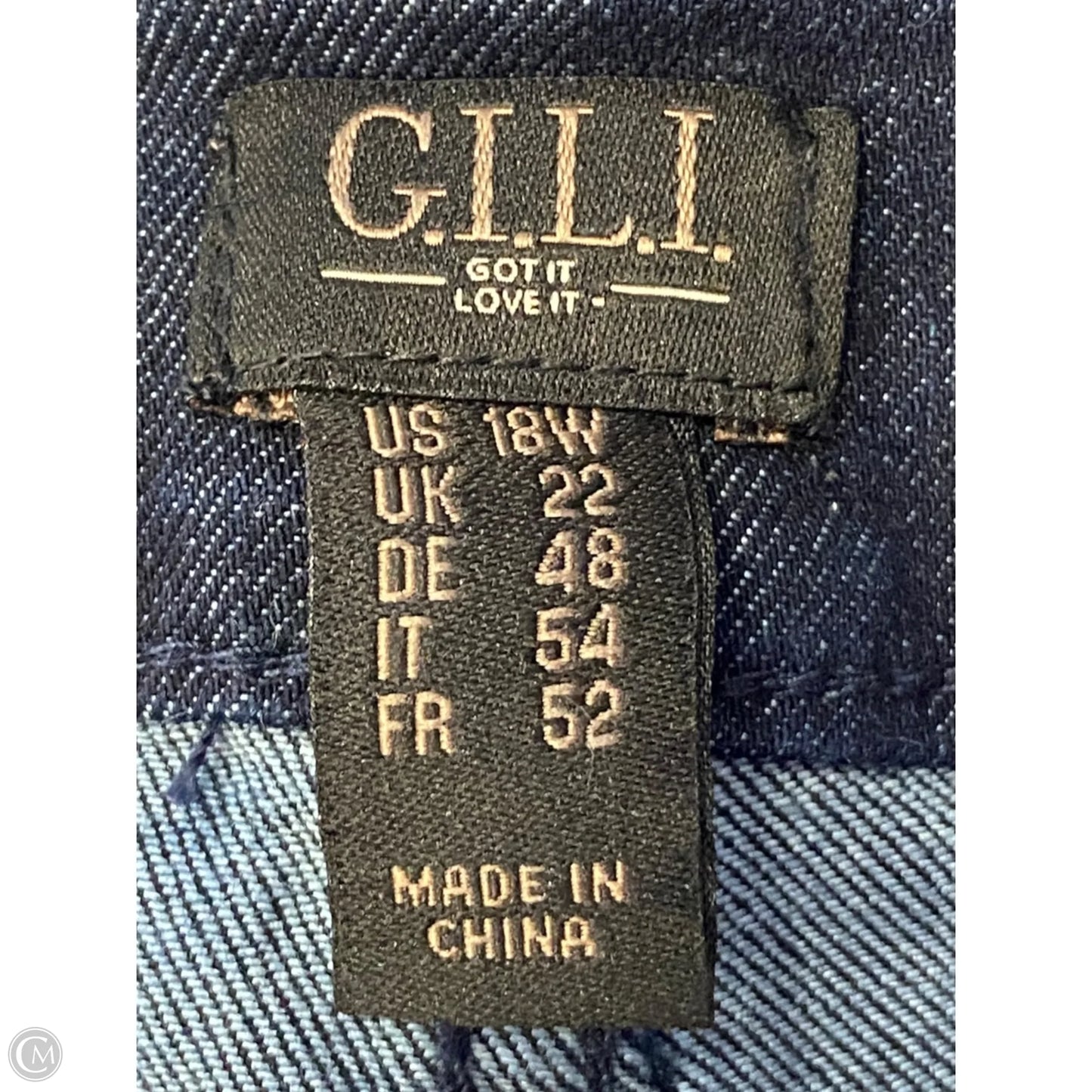 Jeans Flared By Gilli In Navy, Size: 18