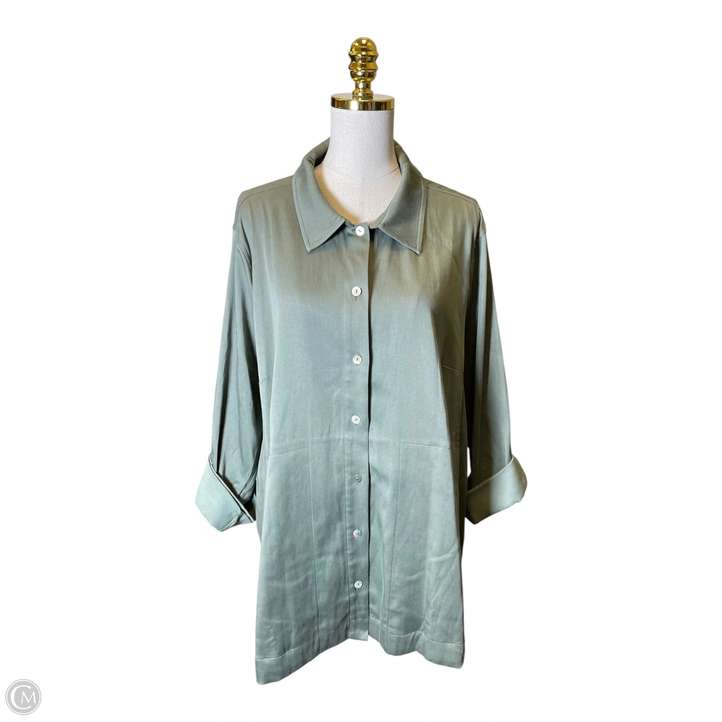Cardigan By Soft Surroundings In Green, Size: 2x