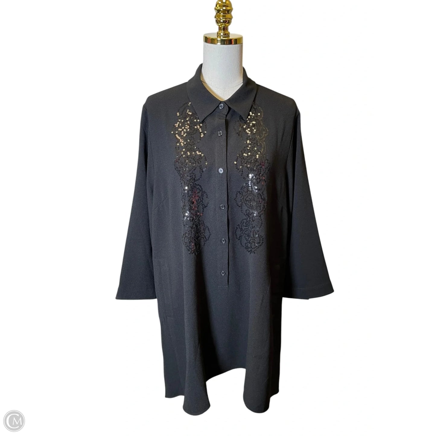Kimono By Linea By Louis Dellolio In Black, Size: Xl