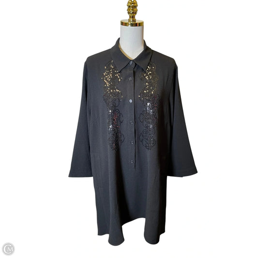 Kimono By Linea By Louis Dellolio In Black, Size: Xl