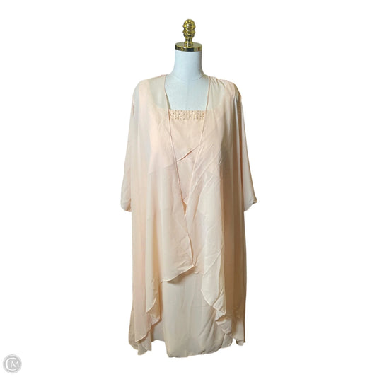 Dress Set 2pc By Clothes Mentor In Peach, Size: 1x