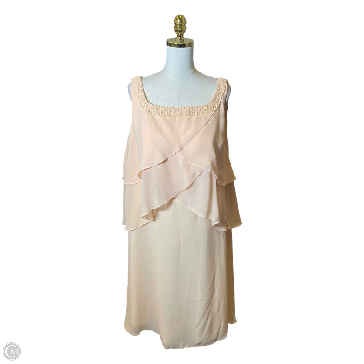 Dress Set 2pc By Clothes Mentor In Peach, Size: 1x