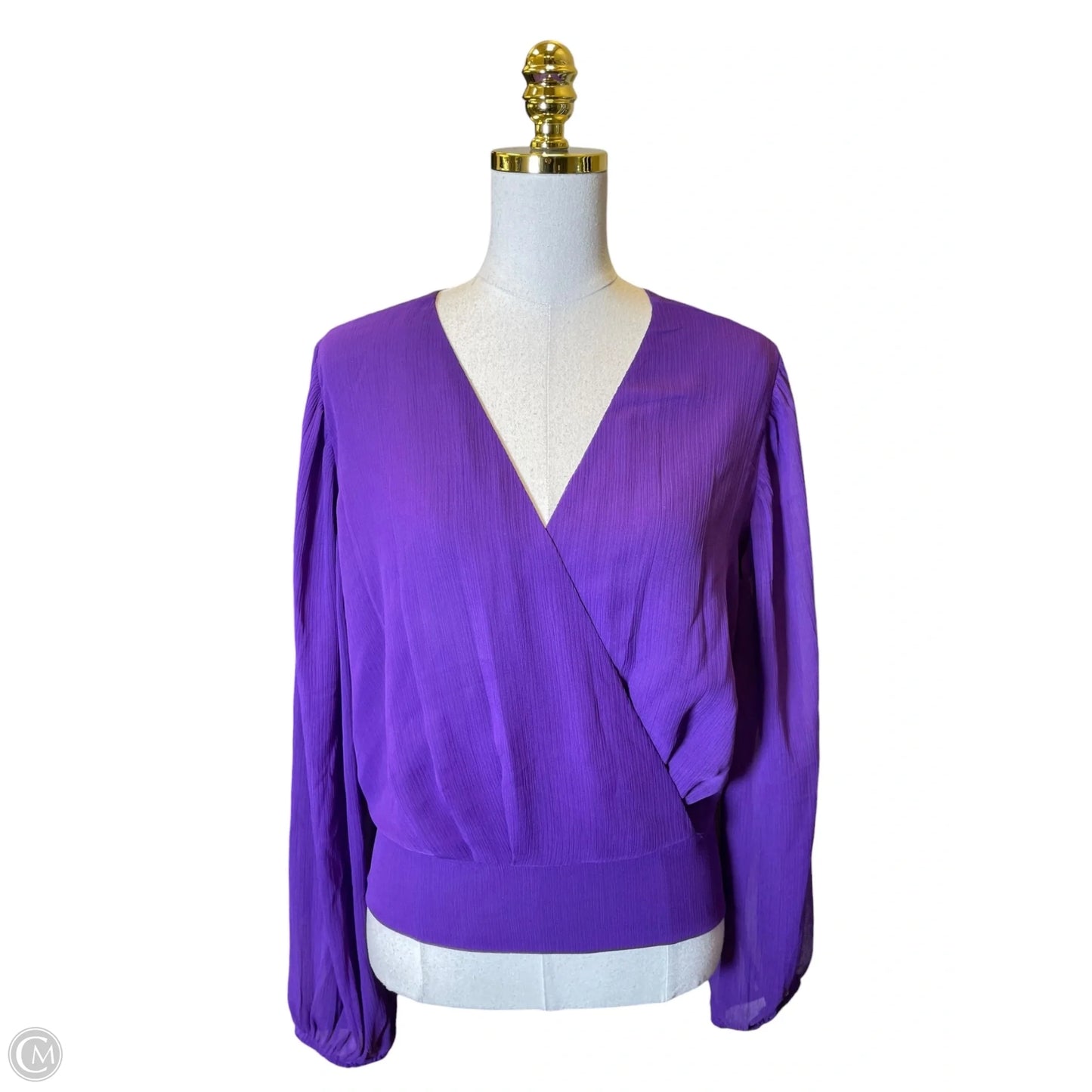 Top Long Sleeve By Express In Purple, Size: Xl