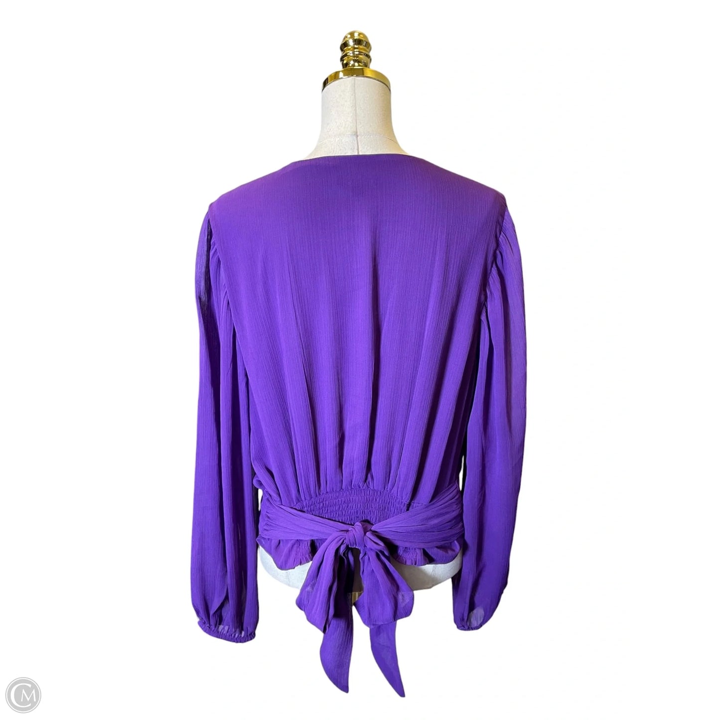 Top Long Sleeve By Express In Purple, Size: Xl