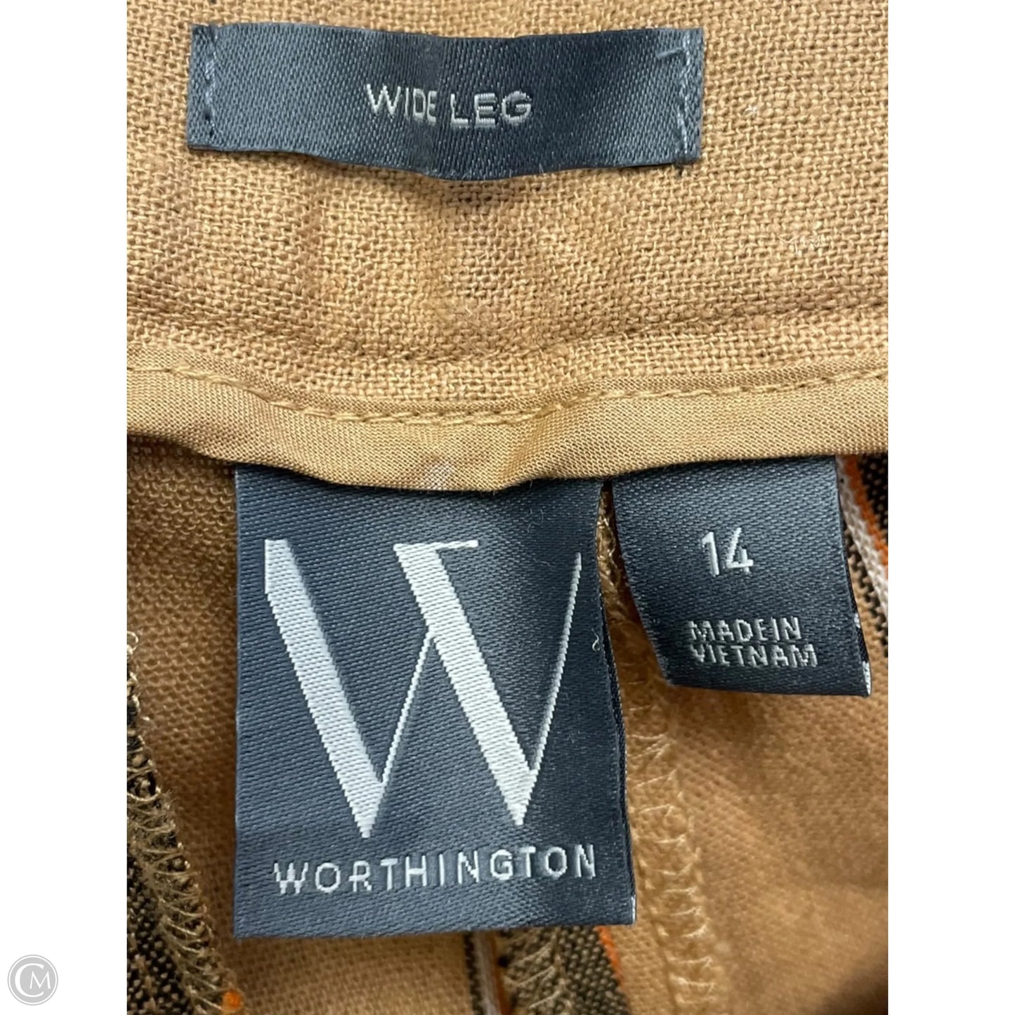 Pants Wide Leg By Worthington In Striped Pattern, Size: 14