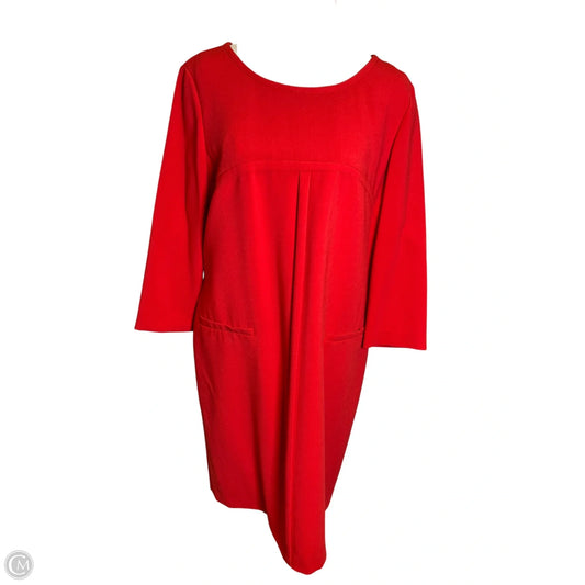Dress Work By Tahari In Red, Size: 14