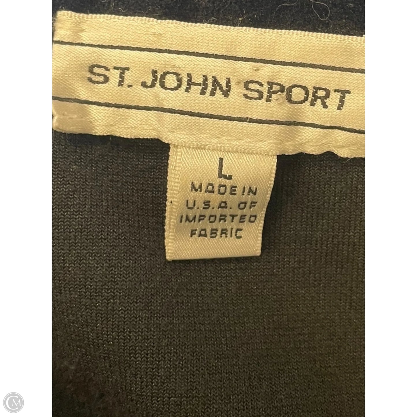 Jacket Luxury Designer By St John Collection In Black, Size: L