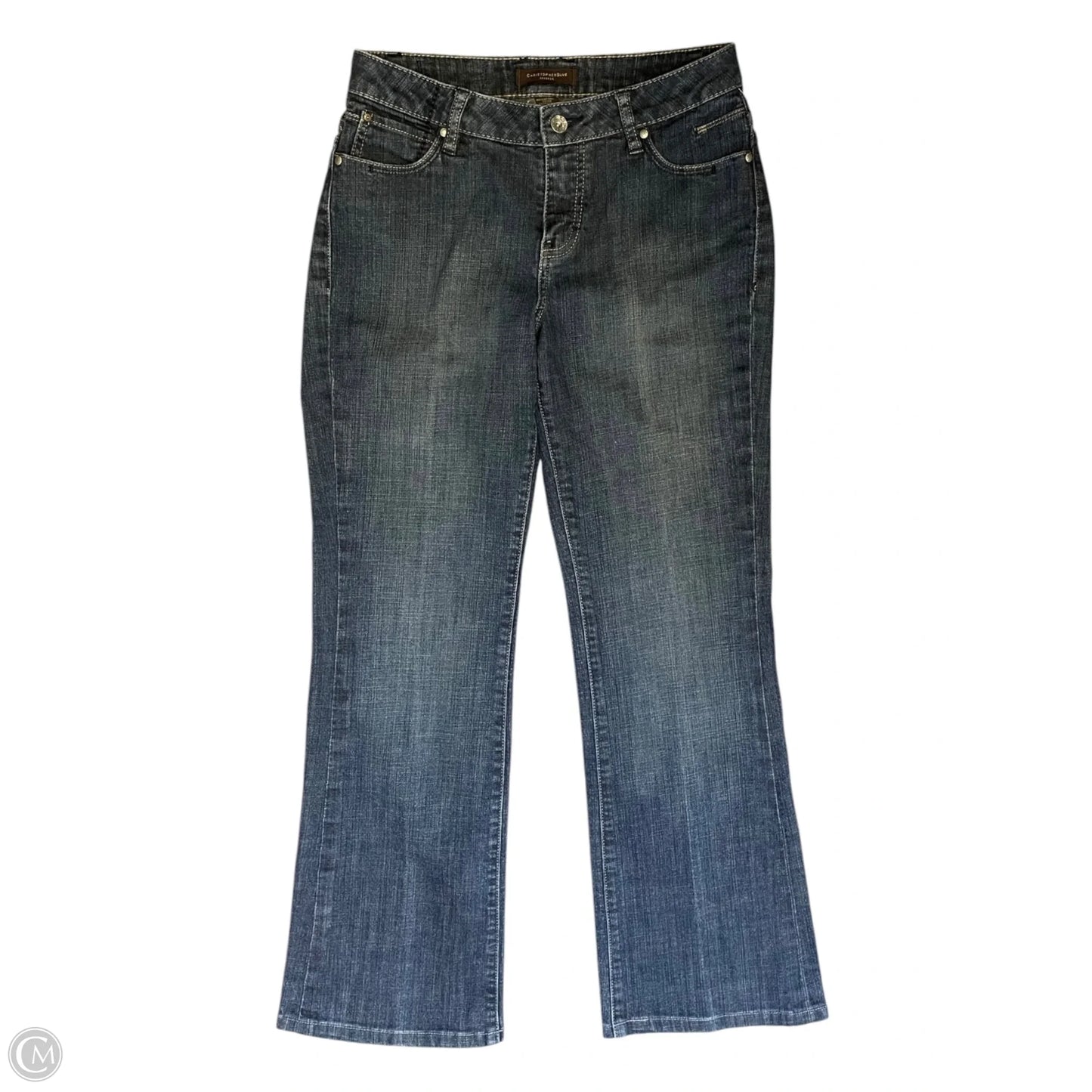 Jeans Straight By Christopher Blue In Blue Denim, Size: 4