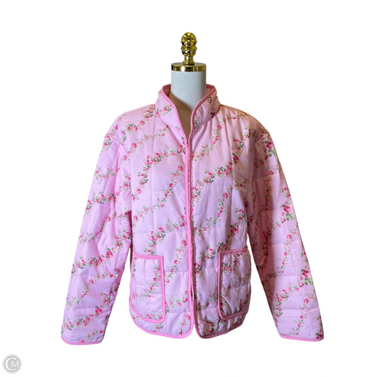 Jacket Puffer & Quilted By Main Strip In Floral Print, Size: L