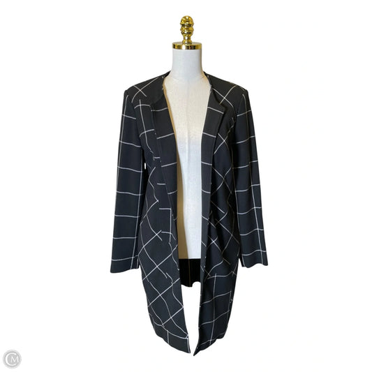 Jacket Moto By Clothes Mentor In Black & White, Size: M
