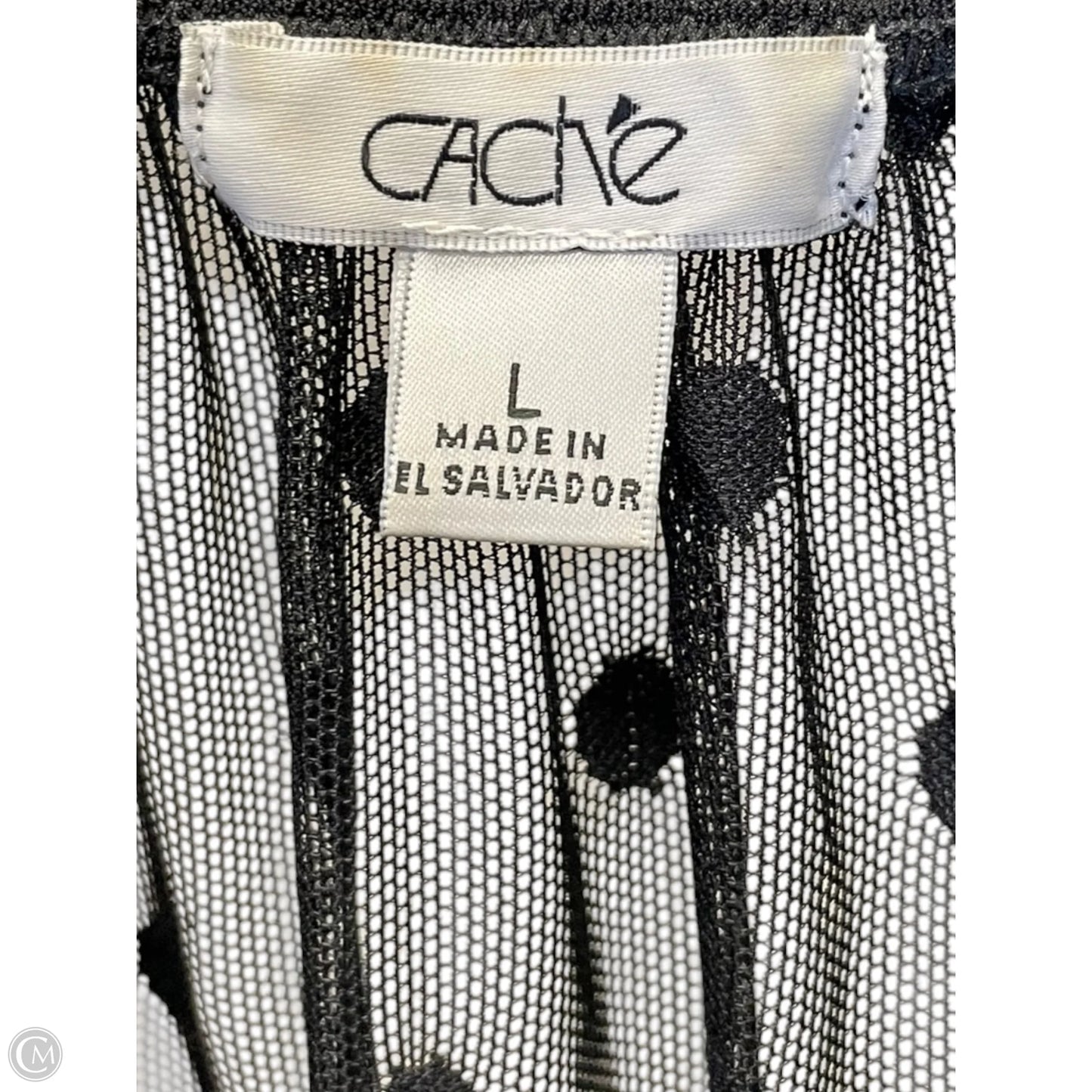 Top 3/4 Sleeve By Cache In Polkadot Pattern, Size: L