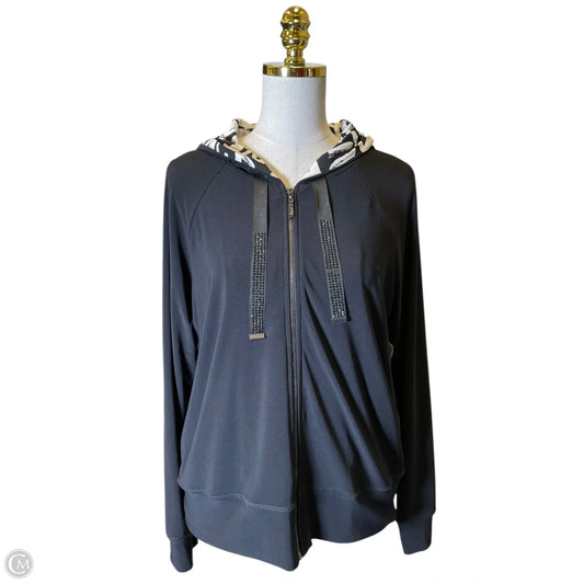 Sweater Cardigan By Joseph Ribkoff In Black & White, Size: 10