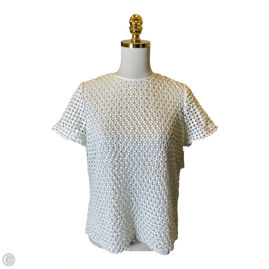 Top Short Sleeve Designer By Tory Burch In White, Size: 12