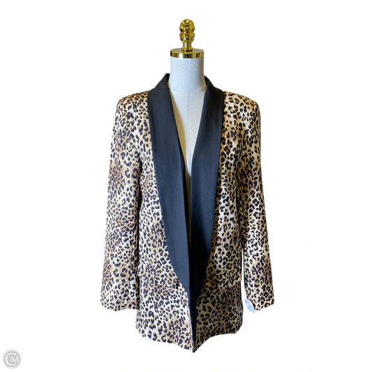 Blazer By Boohoo Boutique In Animal Print, Size: 14