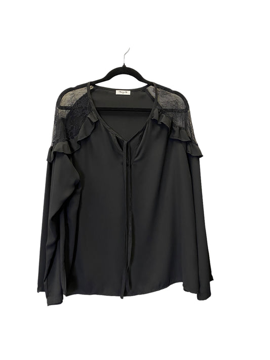 Top Long Sleeve By Clothes Mentor In Black, Size: Xxl