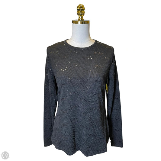 Top Long Sleeve Designer By Michael Kors In Black, Size: M