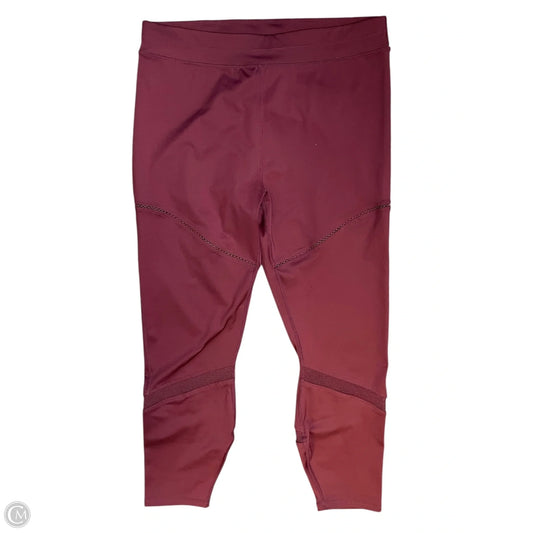 Athletic Leggings By Fabletics In Maroon, Size: Xxl