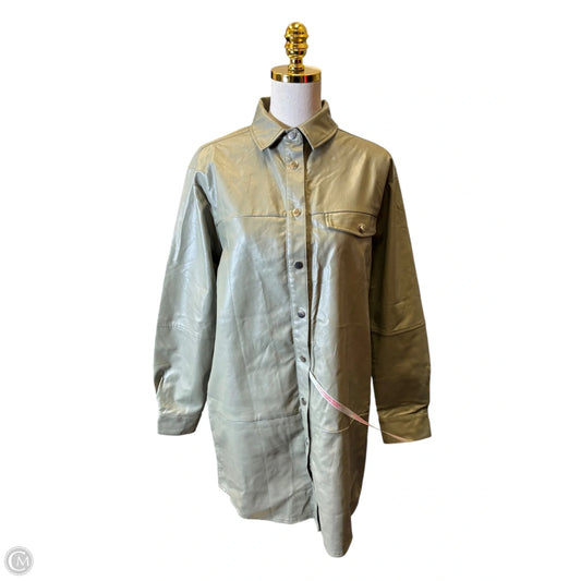 Jacket Leather By Missguided In Green, Size: 6