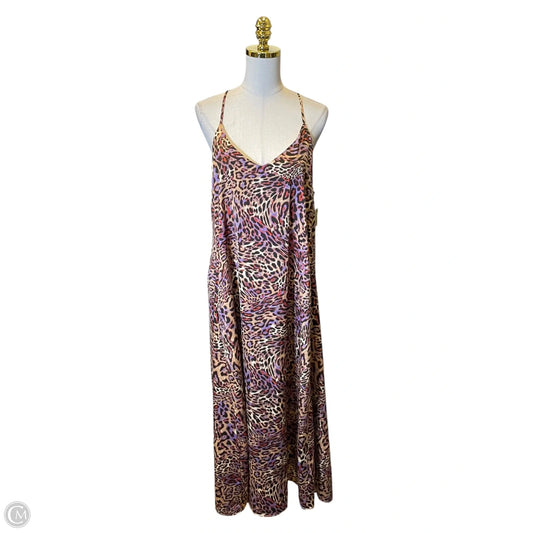 Dress Casual Maxi By Nicole Miller In Leopard Print, Size: L