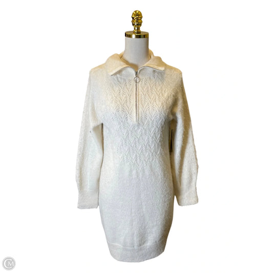 Dress Sweater By As U Wish In Cream, Size: Xl