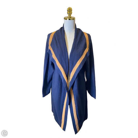 Cardigan By Liz Claiborne In Blue & Tan, Size: L
