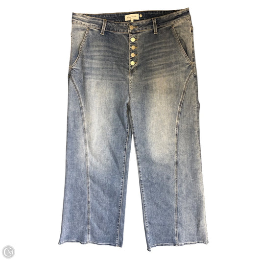 Jeans Wide Leg By Risen In Blue Denim, Size: 24