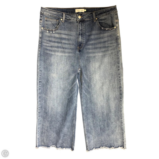 Jeans Wide Leg By Risen In Blue Denim, Size: 24