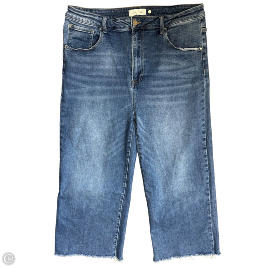 Jeans Wide Leg By Risen In Blue Denim, Size: 24