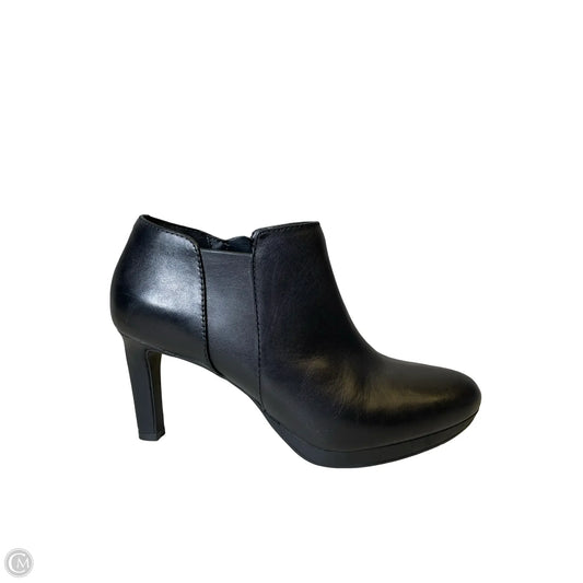 Boots Ankle Heels By Clarks In Black, Size: 10