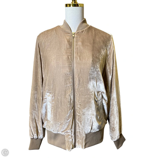 Jacket Moto By Madewell In Beige, Size: M