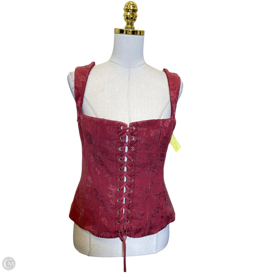 Top Sleeveless By Clothes Mentor In Red, Size: L