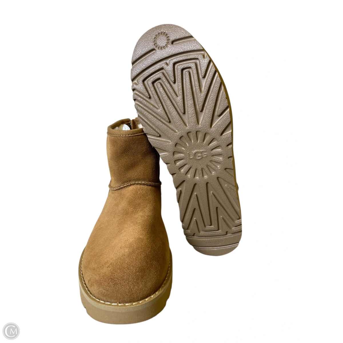 Boots Designer By Ugg In Brown, Size: 8