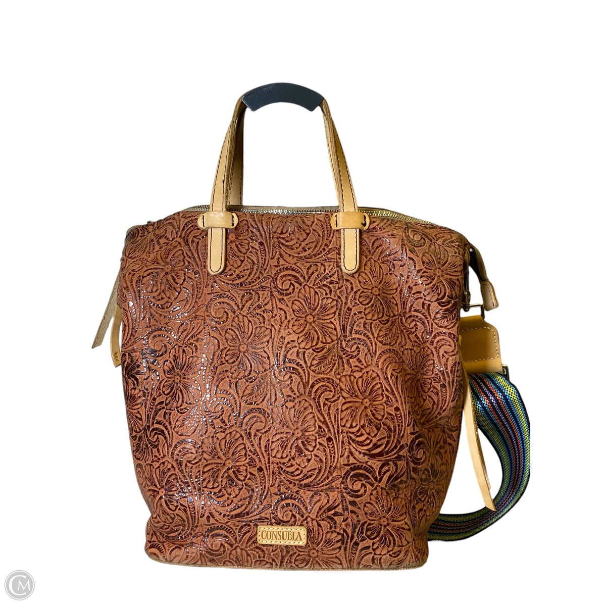 Handbag Leather By Consuela, Size: Large