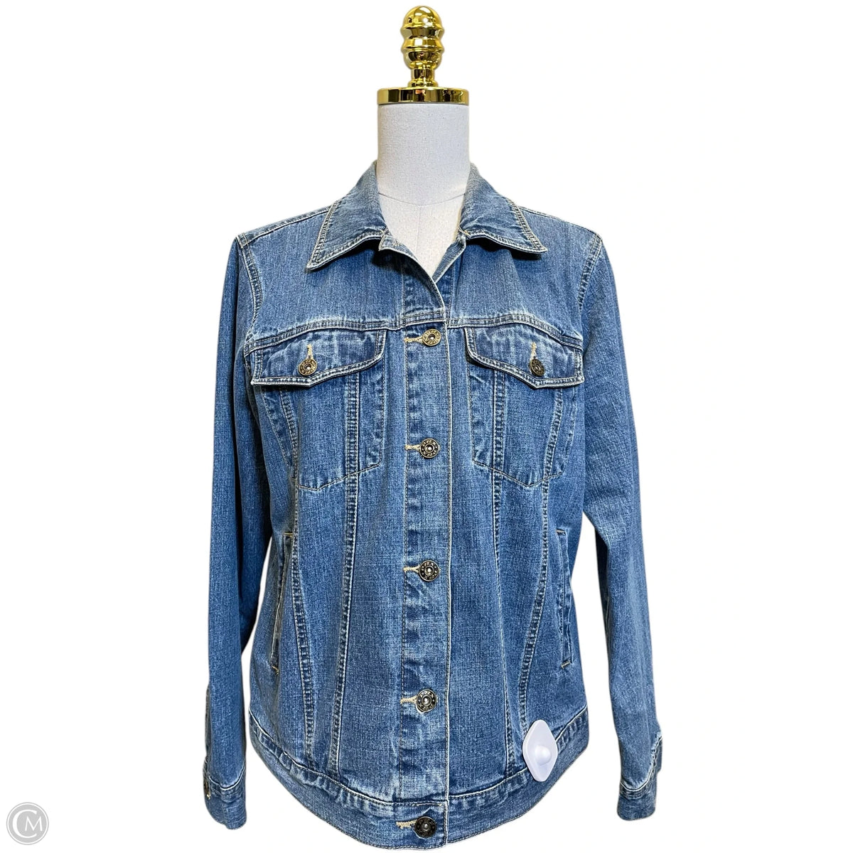 Jacket Denim By Clothes Mentor In Blue Denim, Size: M