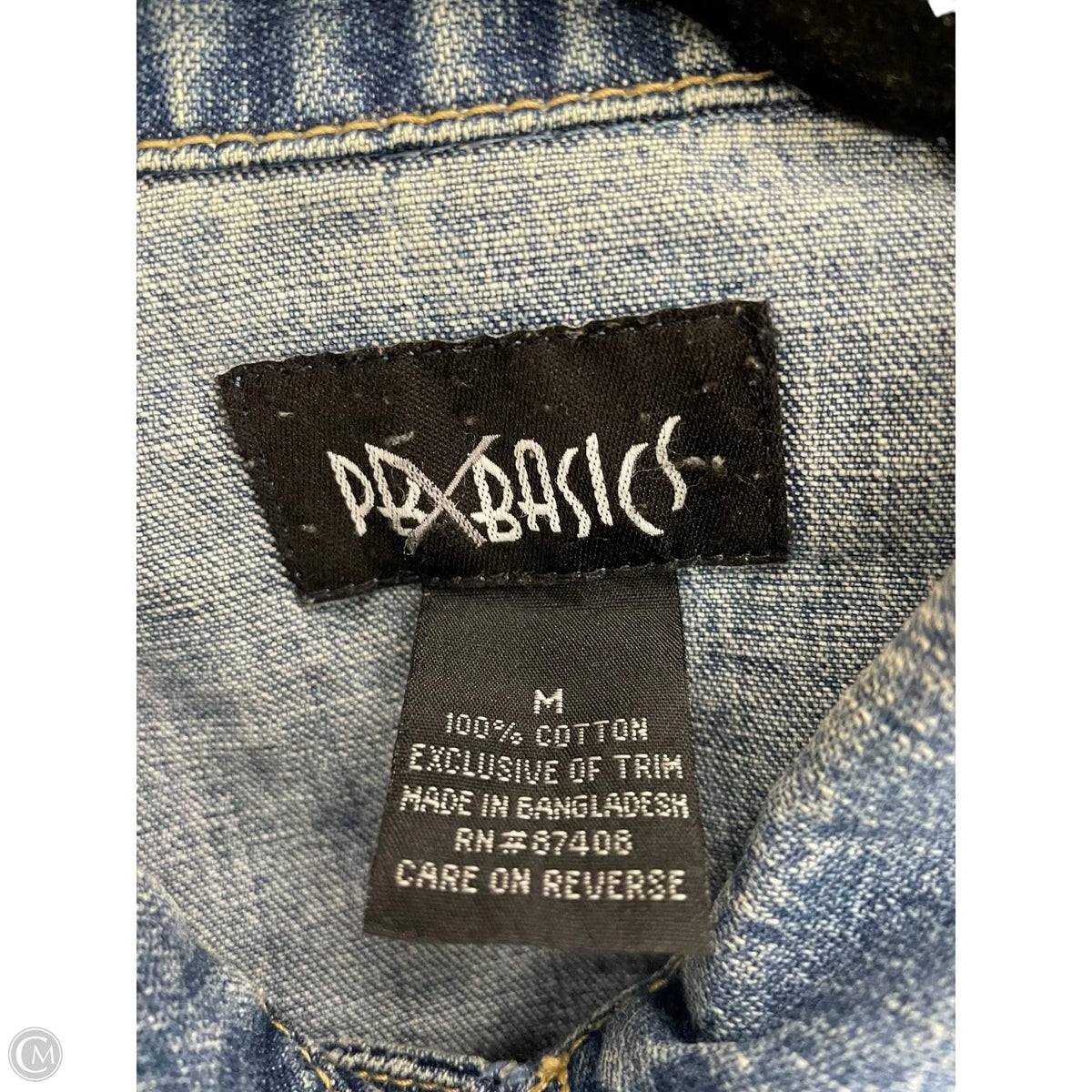 Jacket Denim By Clothes Mentor In Blue Denim, Size: M