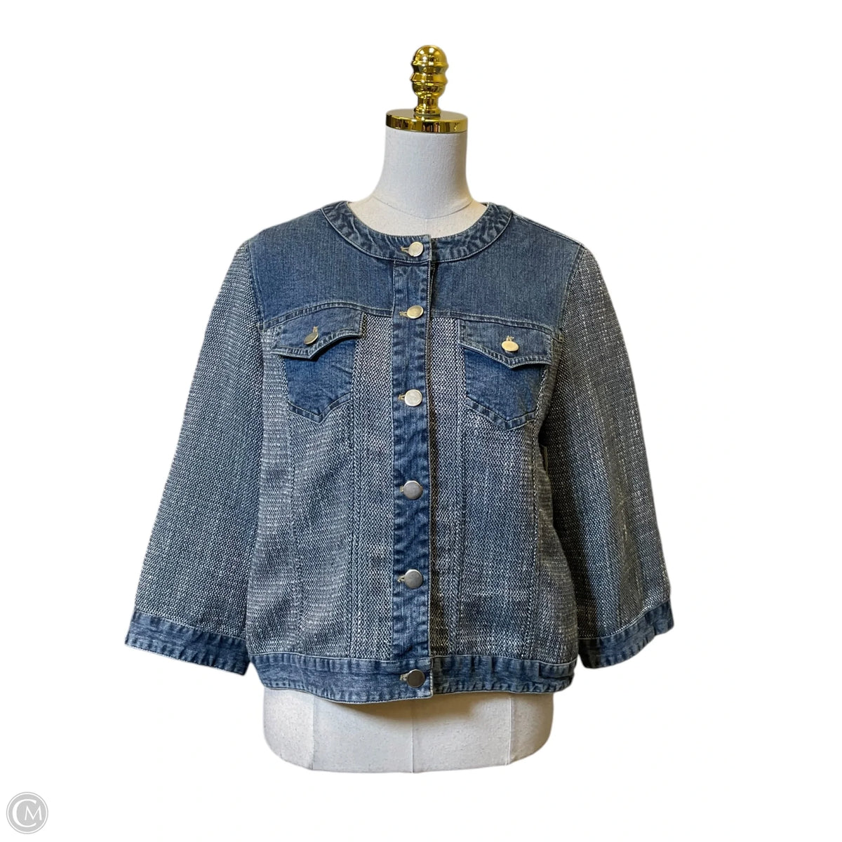 Jacket Denim By Chicos In Blue Denim, Size: M