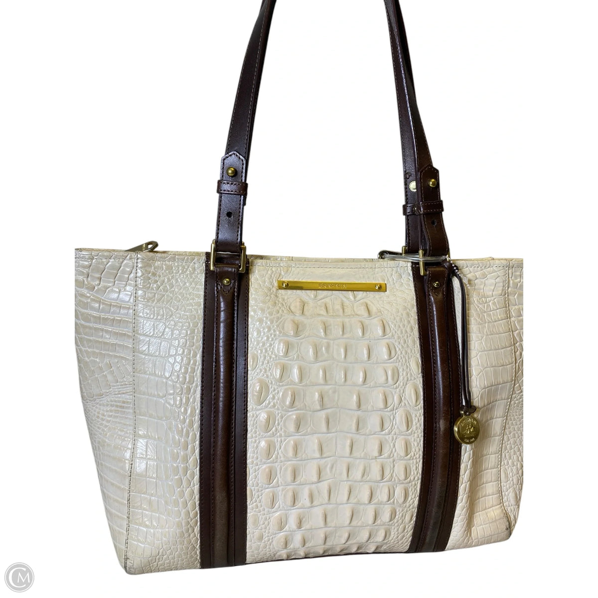 Handbag Designer By Brahmin, Size: Large