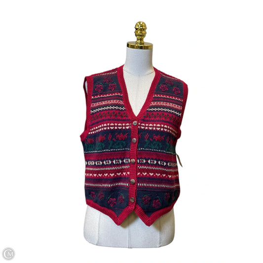 Vest Sweater By Karen Scott In Multi-colored, Size: M
