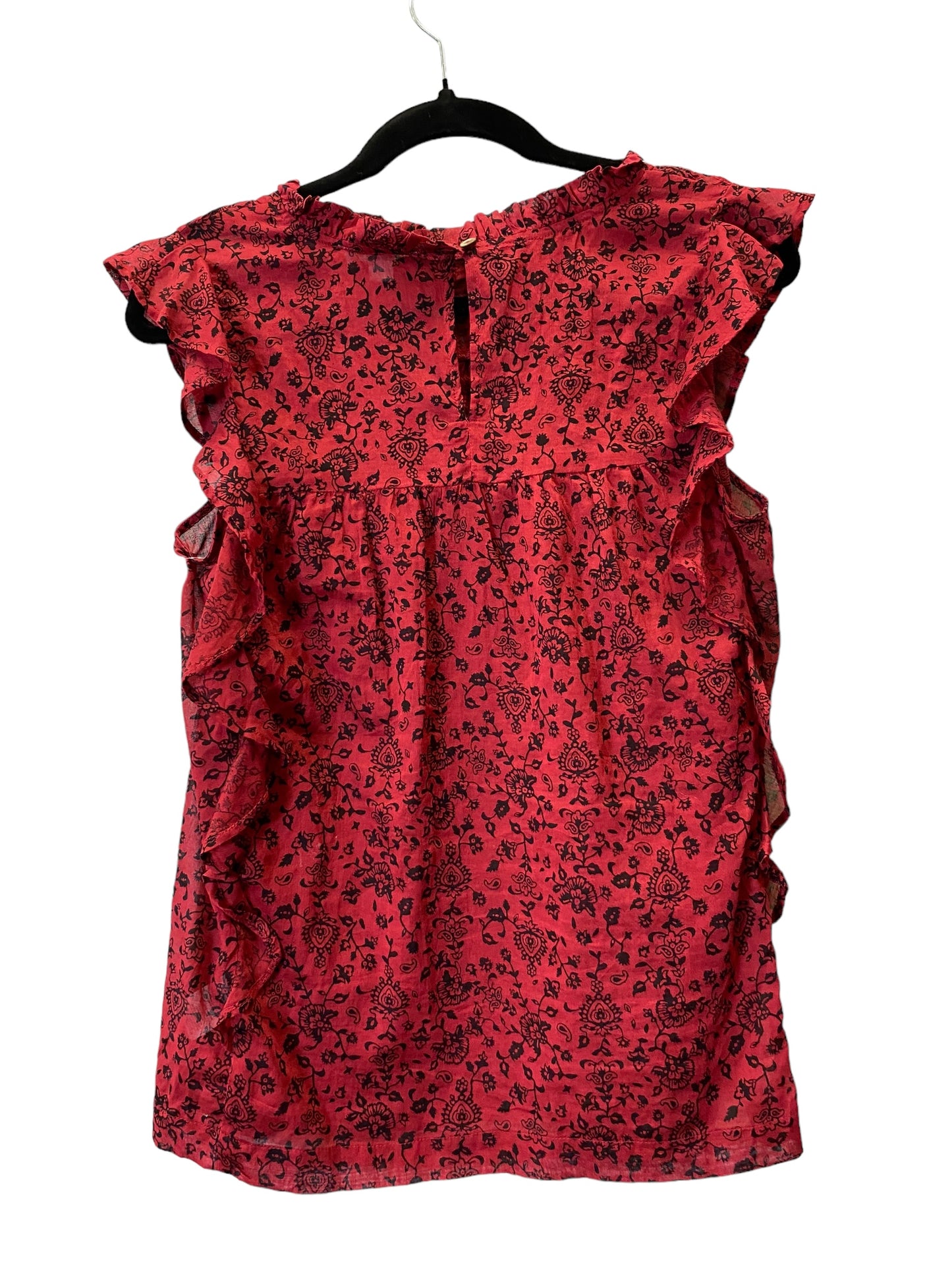 Red Top Sleeveless Beachlunchlounge, Size S