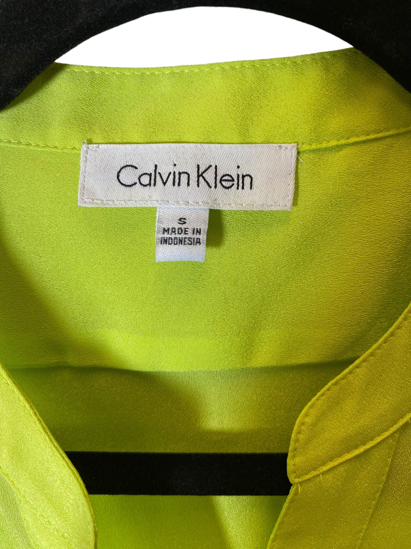 Blouse Sleeveless By Calvin Klein In Green, Size: S