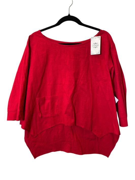 Top 3/4 Sleeve By Clothes Mentor In Red, Size: Xl