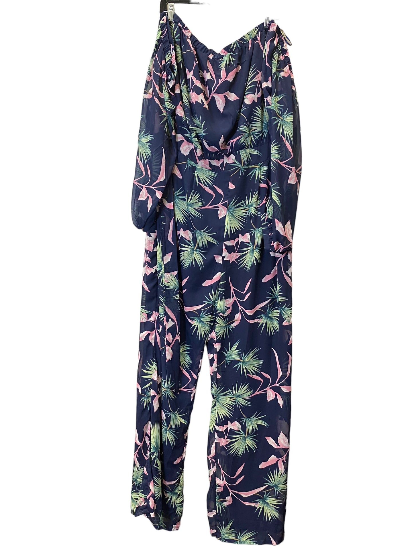 Jumpsuit By Fashion Nova In Floral Print, Size: 3x